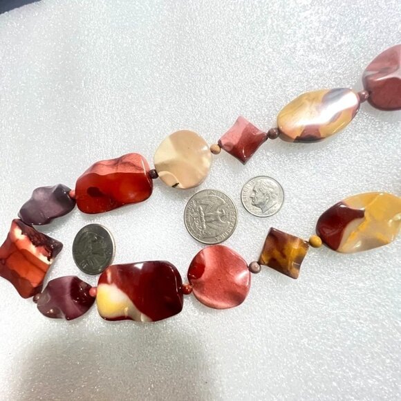 Jay King DTR Mookaite Jasper Necklace Silver 925 Hook Clasp Multi-Shaped Beads - Picture 16 of 16